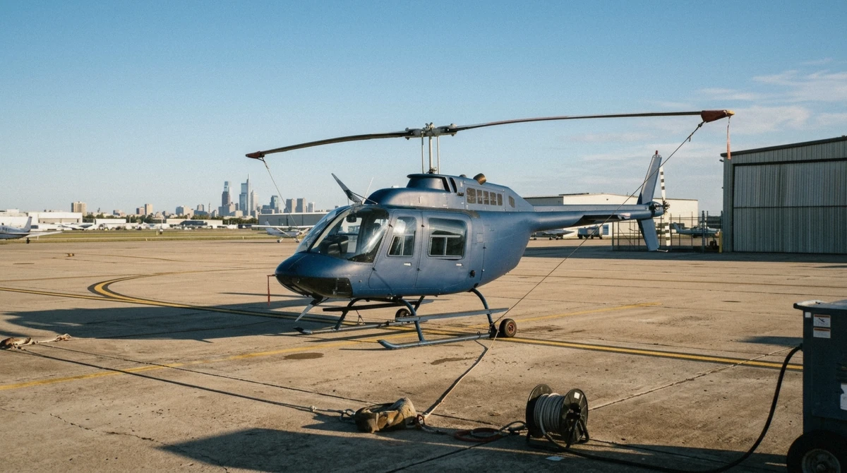 Ticket counter and check-in desk before a philadelphia helicopter tour at Northeast Philadelphia Airport